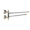Swivel Double Towel Bar, 15 Inch, Classic-Style, Chrome and Gold Brass